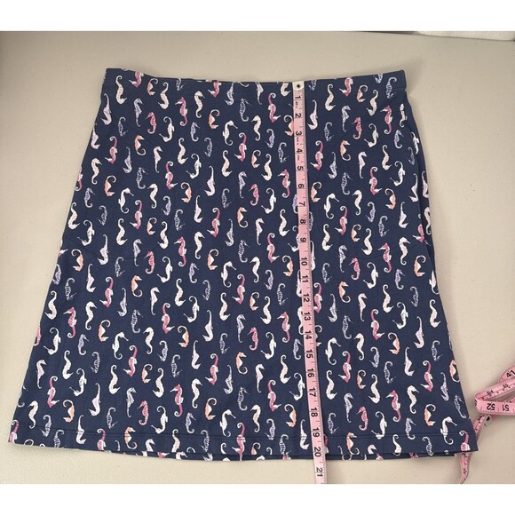 J. Jill Skirt Seahorse Blue Cotton Modal Pull On Women's Size Medium - Picture 10 of 11